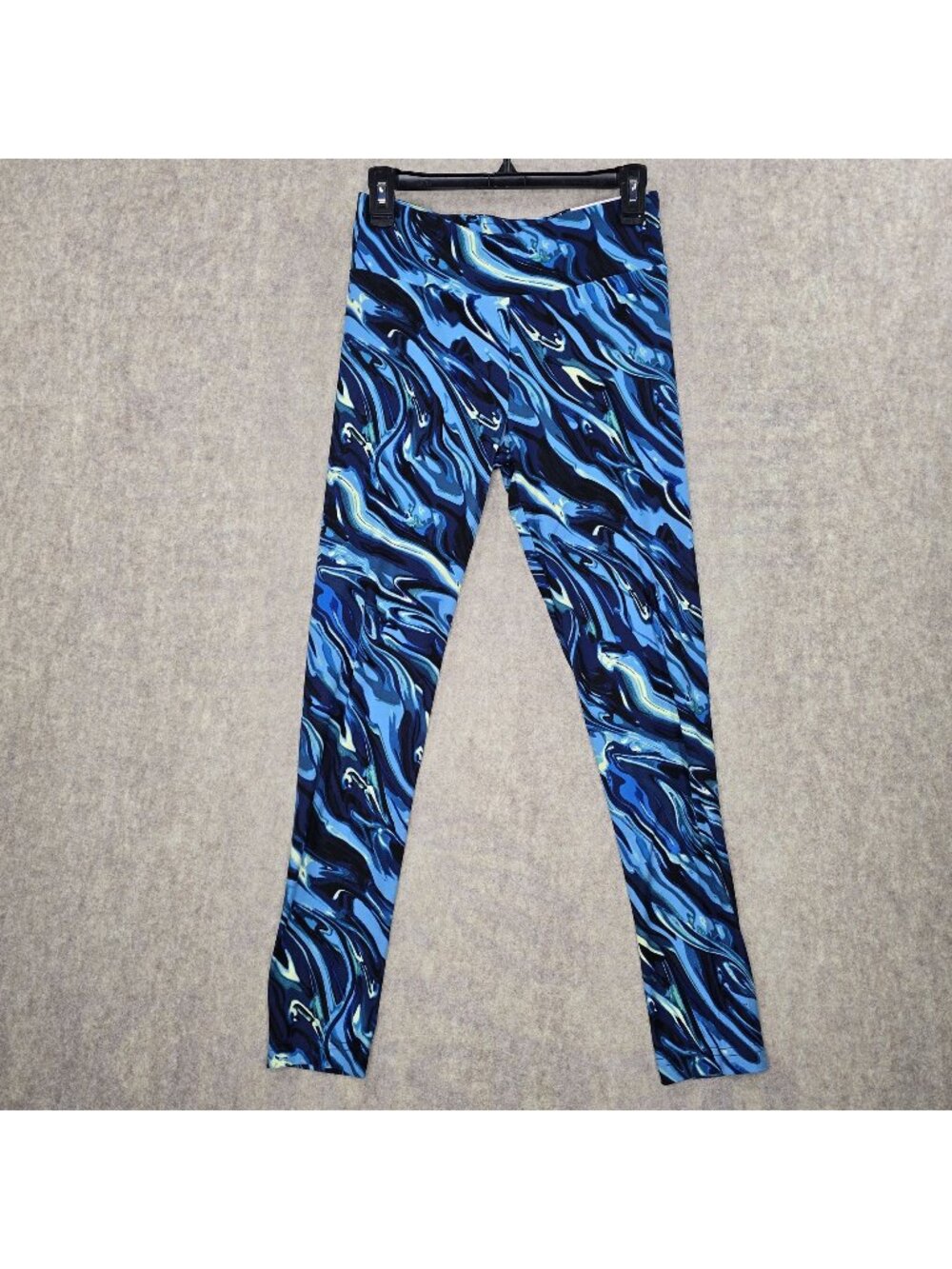 No Boundaries Womens High-Rise Leggings Blue Swirl Print Medium (7-9) Stretch
